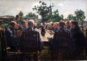 Leon Frederic The Funeral Meal Spain oil painting artist